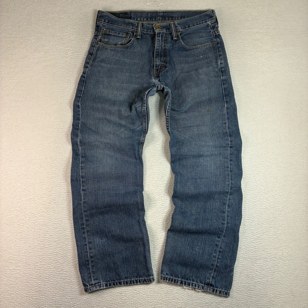 Levis 569 Loose Straight Jeans Men 31x30 Blue Faded Skater Baggy Relaxed Casual